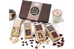 ‎WELLNUSS WELLNUSS Geschenkidee mit Schokolade "Best of Chocolate" | 4 Nussmischungen mit Schokolade im Geschenkkarton (4 x 60-70 g) | Geschenk für Mann, Frau, Genießer und Feinschmecker zum Geburtstag