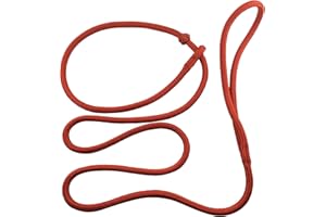 DOGS and MORE - PatchArt-Leine (Rot) - Leine und Halsband in EINEM; Retrieverleine in Sieben Farben