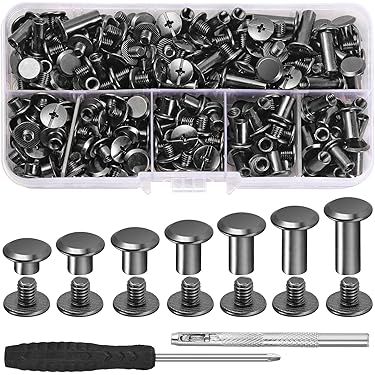 TIMESETL Schroeven Chicago 5 mm 100 stuks, TIMESETL bindschroeven klinknagel met knop Chicago