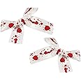 Bloody Hair Bows Halloween Blood Splattered Hair Accessories Clips Zombie Cheerleader Pair
