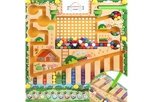 Knoiuao Jeu Labyrinthe Magnétique,Jeu Labyrinthe Magnetique Enfant,Jeux Labyrinthe Magnetique Enfant Français,Apprendre Les Couleurs Jeu de Comptage et Tri Jeux Educatif Cadeau 2-9 Ans