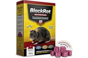 WEEGAP Veleno per Topi e Ratti, Esca Topicida Ratticida Professionale Potente, Novità Aroma all'Anice, Uso Esterno Interno Casa, Disinfestazione Rimedi Eliminare Roditori Azione Forte BlockRat - 300 g