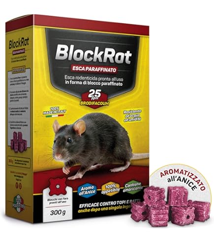 PROTECT HOME Rodicum DFT Blocchi, Efficace, Elimina con Una Sola ingestione Topi e Ratti. Ideale per Ambienti Interni ed Esterni Anche umidi Cantine, Garage, Sottotetti 300g