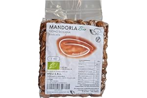 MANDORLE MELI Mandorle Sgusciate Siciliane Bio - Frutta Secca Fonte di Vitamine e Fibre - Senza Glutine (Siciliana Tuono, 1kg)