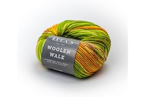 LUCA-S YARNS Superwash Sock Wool for Knitting, 4 Ply Sock Yarn from 75% Pure Wool - 25% Polymide, 50g Sock Hand Knitting Yarn