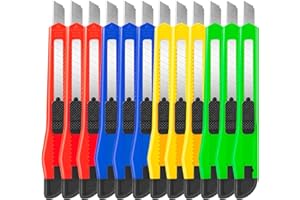 Artcut Taglierino, Taglierino Professionale 9mm, Taglierina A Scatto Da 9 MM, Cutter Professionale per Apertura Confezioni Cartoni, Scatole, Taglierini per L'Ufficio E L'Uso Domestico (12)