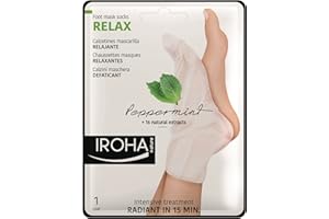 ‎IROHA Iroha Fußsöckchenmaske - Peppermint Socks - Relaxing, 2er Pack (2 x 2 Stück)