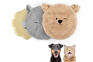 ALL FOR PAWS Heated Cat Bed Indoor, Microwavable Heating Pads for Cats, Puppies & Small Pets, Non-Electric Heating Dog Bed with 2 Cozy Covers