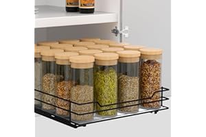 AIRUJIA Porta Spezie per Cucina, Organizer Cucina, Portaspezie per L'Interno dell'Armadio, Organizzatore Cucina, Organizzatore per Armadietti Estraibili Portaspezie, P26.4*L22.2*H5.6CM