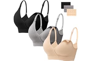 HBselect Schwangerschafts Still BH Nahtloser Still-BH mit zusätzlichen BH-Verlängerungen Stillen und Schlaf Ohne Bügel für Damen