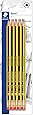 STAEDTLER 122-2 BK10 Noris HB Pencil with Eraser Tip, Double Stacked, Pack of 10