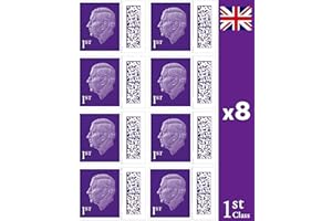 Albian Trading 1st Class Stamps (8 Pack) - 1st Class - Barcoded Self Adhesive UK Letter Postage Stamps for Postage - (8 Total)