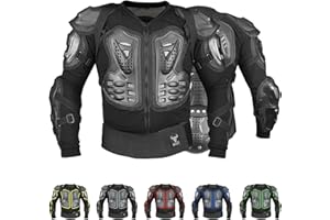 ‎BULLDT BULLDT Protektorenjacke Damen & Herren Titan für Motorrad Motocross ATV Skatebording Quad Scooter MTB Enduro Reiten Protektoren - Atmungaktiv 2in1 Jacke mit abnehmbar Rückenprotektor - Schwarz - 48