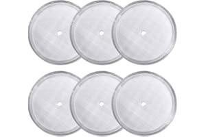 Schermo filtrante di ricambio per pressa francese CKANDAY 6 pezzi, filtri a rete riutilizzabili in acciaio inossidabile per macchine da caffè francesi universali da 1000 ml / 34 once / 8 tazze