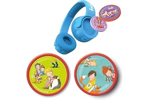 Kekz Set de iniciación: Auriculares para Galletas, Color Azul, Incluye Juego de Audio Cookie Crew & Wunderkekz, Amazon Exclusivo con 2 Chips de Audio La Escuela de Animales mágicos, Auriculares para