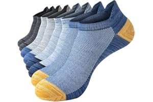 Niofind Mens Trainer Socks 8 Pairs, Low Cut Ankle Socks for Men and Women, Breathable Cotton Running Socks, Ideal for Sports, Walking and Gym, multipack