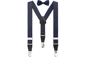 BomGuard Bretelle bambini ragazzo bimbo + papillon set, ca 1-8 anni