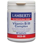 Lamberts Vitamin B-50 Complex | 60 Tablets | GMP Quality, 60 Days, High Potency 50 mg, Suitable for Vegetarians and Vegans