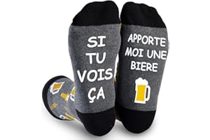 FLYWIND Cadeau pour Fête des Pères，Ideé Cadeau Papa Homme Chaussettes Humour Fantaisie 43-46 Cadeaux Père pour Anniversaire Noël