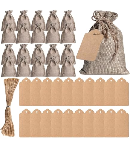 Lot De 10 Sacs En Jute Réutilisables 13x18 Cm - Corde De Serrage - Pour Bijoux, Cadeaux, Mariage, Noël