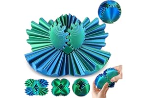 Lubibi 3D Printed Gear Ball Fidget Toy, Steampunk Design with Whirling Gears Mechanism for Stress Relief, ADHD Focus Tool & Sensory Play, Compact Hand Toy for Adults/Kids, Office Travel Anxiety Relief