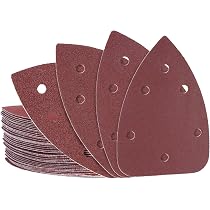 Papier Abrasif Mouse Détail - 40 Feuilles Grain 320 En Alumine, 6 Trous - 15x10cm Pour Ponceuse