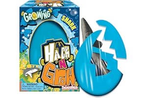 Hatch n Grow Large - Shark Egg from Deluxebase, 11cm Water-Activated Hatching Egg & Surprise Growing Shark Toy, Fun Educational Animal Toys & Gifts for Kids.