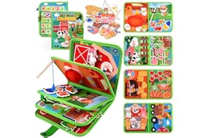 ZOOI Busy Board Montessori Toys for 1 Year Old, Busy Book for 1 2 3 4 Year Old, Toddler Toys Gifts for 1 2 3 Year Old Girl Boys, Christmas Stocking Fillers Kids
