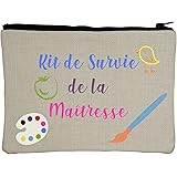 Cadeau maîtresse Pochette kit de survie de la maîtresse ! idée cadeau fin d'année scolaire - texte modifiable (atsem, AESh, n