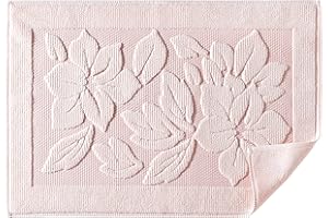 ASTREA TEXTILES Tappetino da bagno per pavimento del bagno, 100% cotone, asciugamano per piedi, come tappetino da bagno, tappetino da bagno lavabile (Rose Cleir)