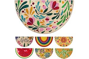 ‎LUA VIKA LUA VIKA Fußmatte Kokos halbrund - Flora - 40x70 cm - Fussmatte Aussen und Innen - Fussmatten Haustür - Türmatte Außen - Fußmatten - Kokosmatte Fußmatte