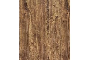 Timeet Wood Effect Sticky Back Plastic 44x500cm Brown Wood Self Adhesive Wallpaper Vintage Distressed Vinyl Wrap Film Decorative Furniture Stickers Removable Wallpaper for Countertop Cabinet Wardrobe