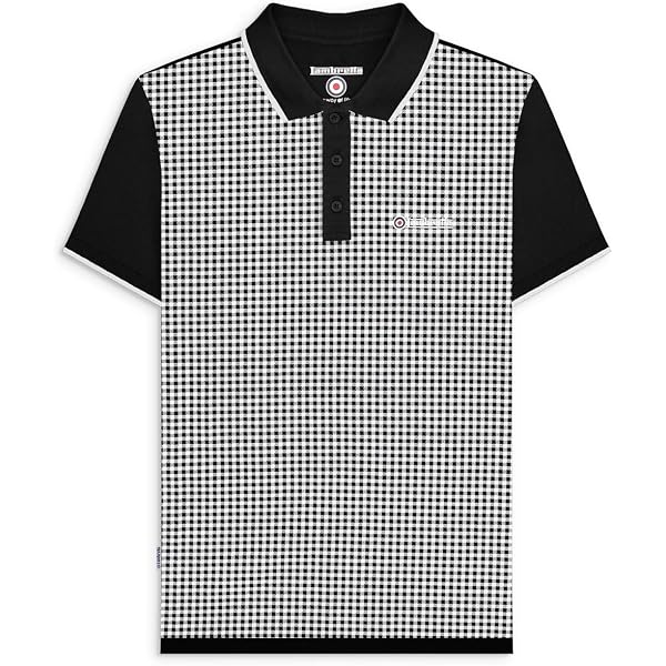 Lambretta SS25 Men’s T-Shirt – Logo Striped Detail, 100% Cotton, Size 4XL (Azure)