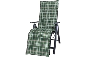 Kettler Polen KETTtex 2395 Auflage Relaxliege Milano grün-braun kariert 170x49x6 cm (ohne Liege)