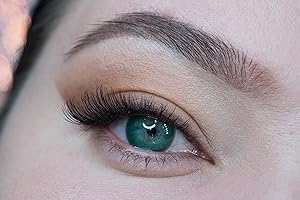 MYSA LENS MYSALENS Lentilles De Contact De Couleur Hidrocharme Vert Verde Couleur Naturelle très haute opacité Kit De Rangement Boitier Pince applicateur 12 Mois sans correction