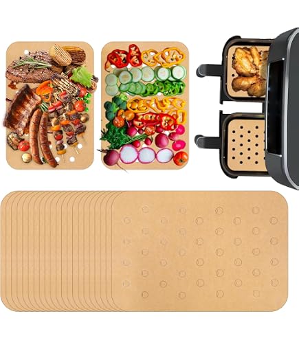 200 Stück Backpapier Für Heißluftfritteuse – 14x20,5 Cm, Perforiert, Universell Für Airfryer & Ofen