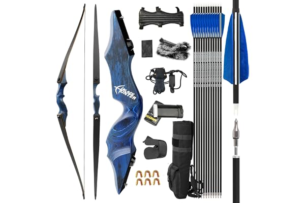 surwolf 60” bågskytte Jaktbåge Recurve båge 20-60 lbs Takedown Recurvebåge Vuxen Sportbåge Långbåge Bågskytte pilbåge och pilbåge Vänster-/högerhänt