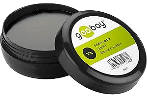 Goobay 45238 Pasta per saldare / Lattina di grasso per saldatura SMD come fondente per la saldatura dolce per saldare componenti montabili in superficie, 50g
