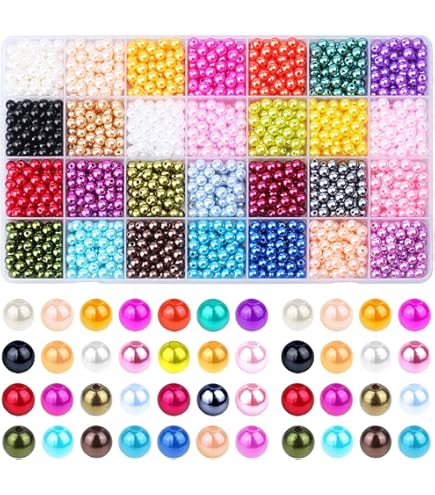 beads様 Pony Beads 6mmX9mm 900/Pkg-Pearl Multicolor : Amazon.pl