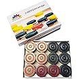 Crafts'man Sheesham Wood Champion Carrom Coin with Striker - Set of 24 coins