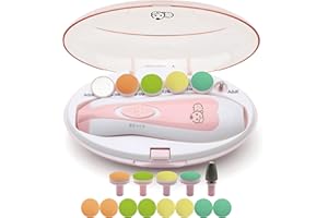 Royal Angels Baby-Nagelfeile 21 in 1, mit zusätzlichen 13 Ersatzwerkzeugen, Baby-Nagel, Baby-Nagelschneider, Zehen- und Nagelknipser für Neugeborene, Kleinkinder, Trimmen und Polieren (Rosa))