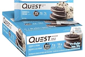 QUEST NUTRITION Quest Bar Cookies & Cream 12/box, 720 g