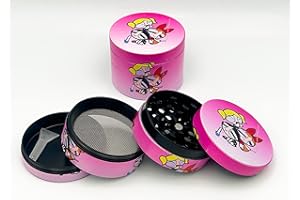 Dragonpuff Pink Girls Stoner Party Print Herb Grinder
