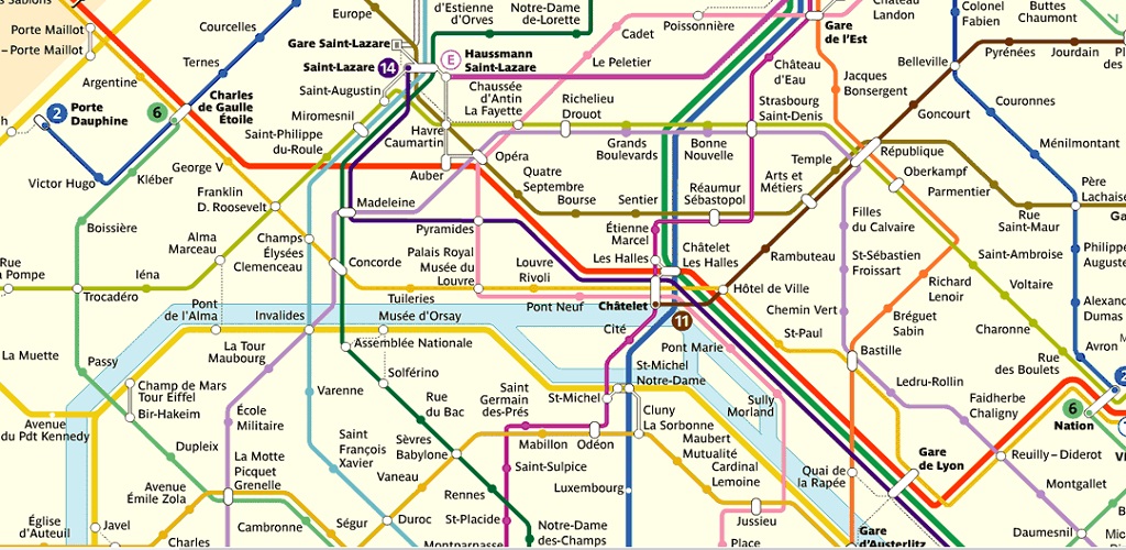 Paris Metro Map Paris Subway Map Paris RER Train Rail Map Paris Tram