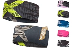 ‎A R O C SPORTS Atmungsaktives Sport Stirnband Damen & Herren - schnelltrocknendes Kopfband zum Wenden - leichtes & elastisches Haarband, winddichtes Schweißband Stirn