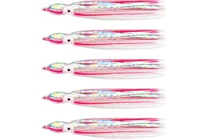 BLUEWING Trolling Squid Skirts Fishing Saltwater 2,3,5,8,12 Inch Squid Lures Fishing Saltwater Octopus Skirt for Freshwater and Saltwater Fishing 1pcs,5pcs