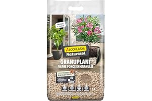 Algoflash Granuplant Granulés de Drainage et de Plantation - Pierre Ponce 100% Naturelle - Alternative Durable à la Bille d’Argile - 5 L, Gris