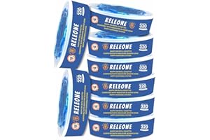 Releone Nappy Bin Refill Cassettes | Compatible with AngelCare and Litter Locker Diaper disposal system | Pack of 8 Nappy Pail Refills | Odor-Locking 7-Layer Bags for Extra Protection