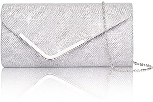 Larcenciel Pochette Donna, Lucide Paillettes Borse da Sera Argento Nero Oro Rosa