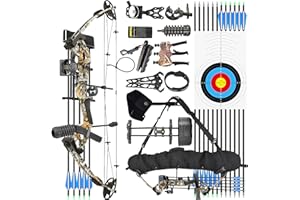 wolfman Arco Compound Set Adulto 30-55 LBS Arco da e Pesca con L'Arco Freccia e Arco Composto Set Arco per Tiro con L'Arco Bersaglio Tiro Pratica Mancini Destrorsi